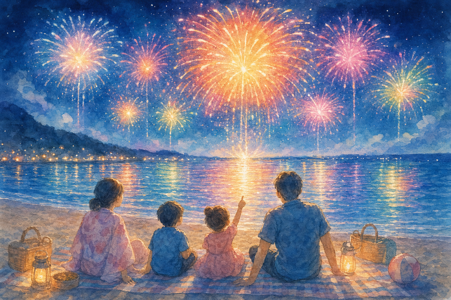 くろべ生地浜海上花火大会会場(生地海岸一帯)