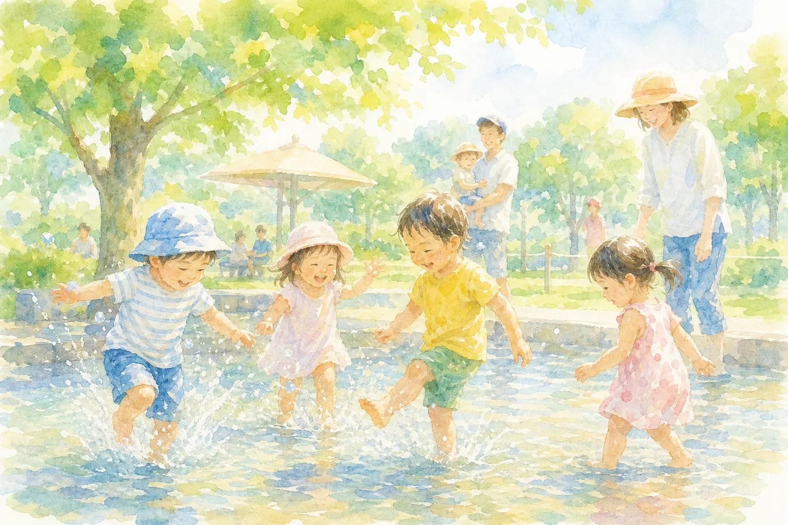 林試の森公園 じゃぶじゃぶ池