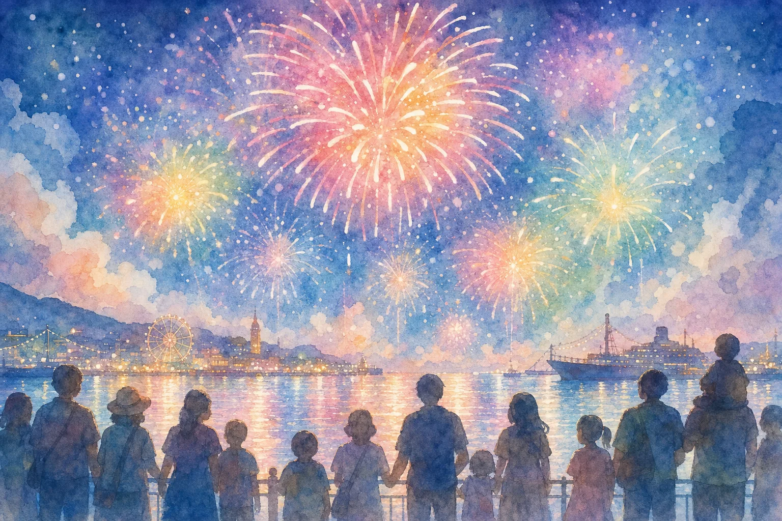四国中央市みなと祭花火大会(三島港周辺)