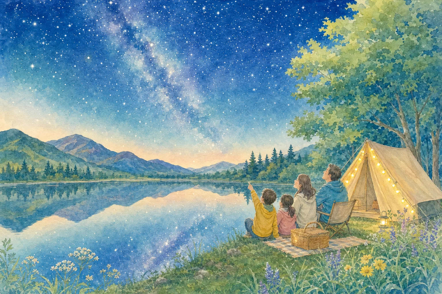 2026年 鵜の池公園キャンプ場の星空 1日満喫コース