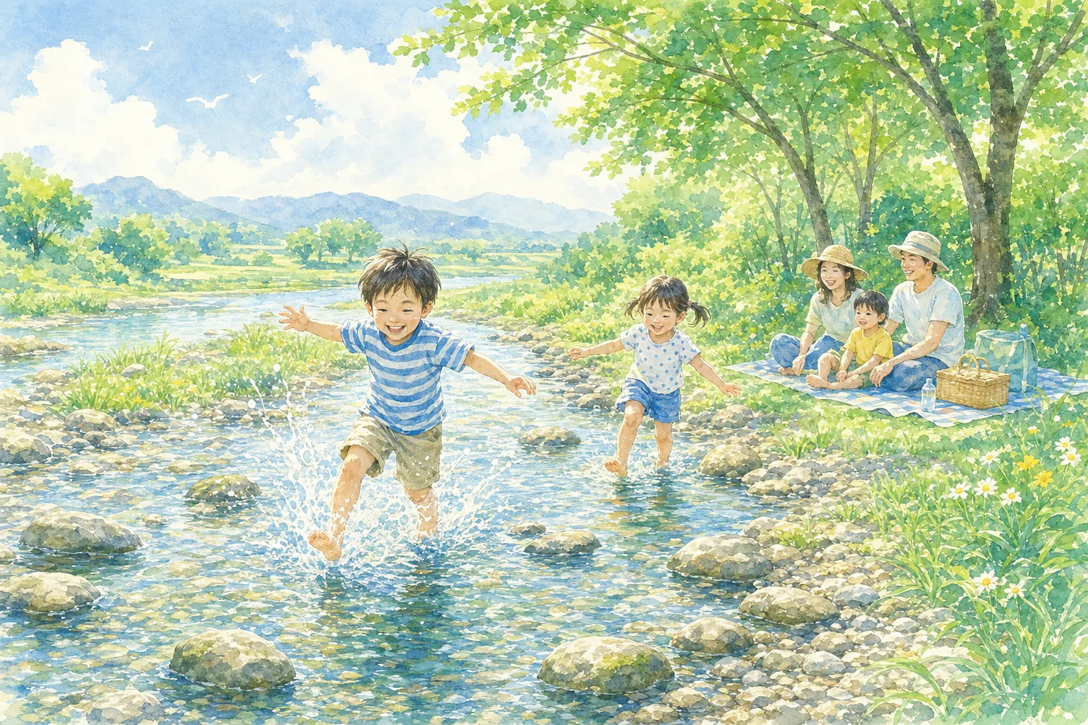 2026年 馬見ヶ崎河川公園 せせらぎ水路 1日満喫コース