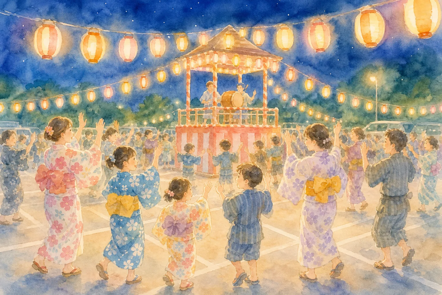成田山弘恵会田町駐車場(成田山みたま祭り盆踊り大会会場)