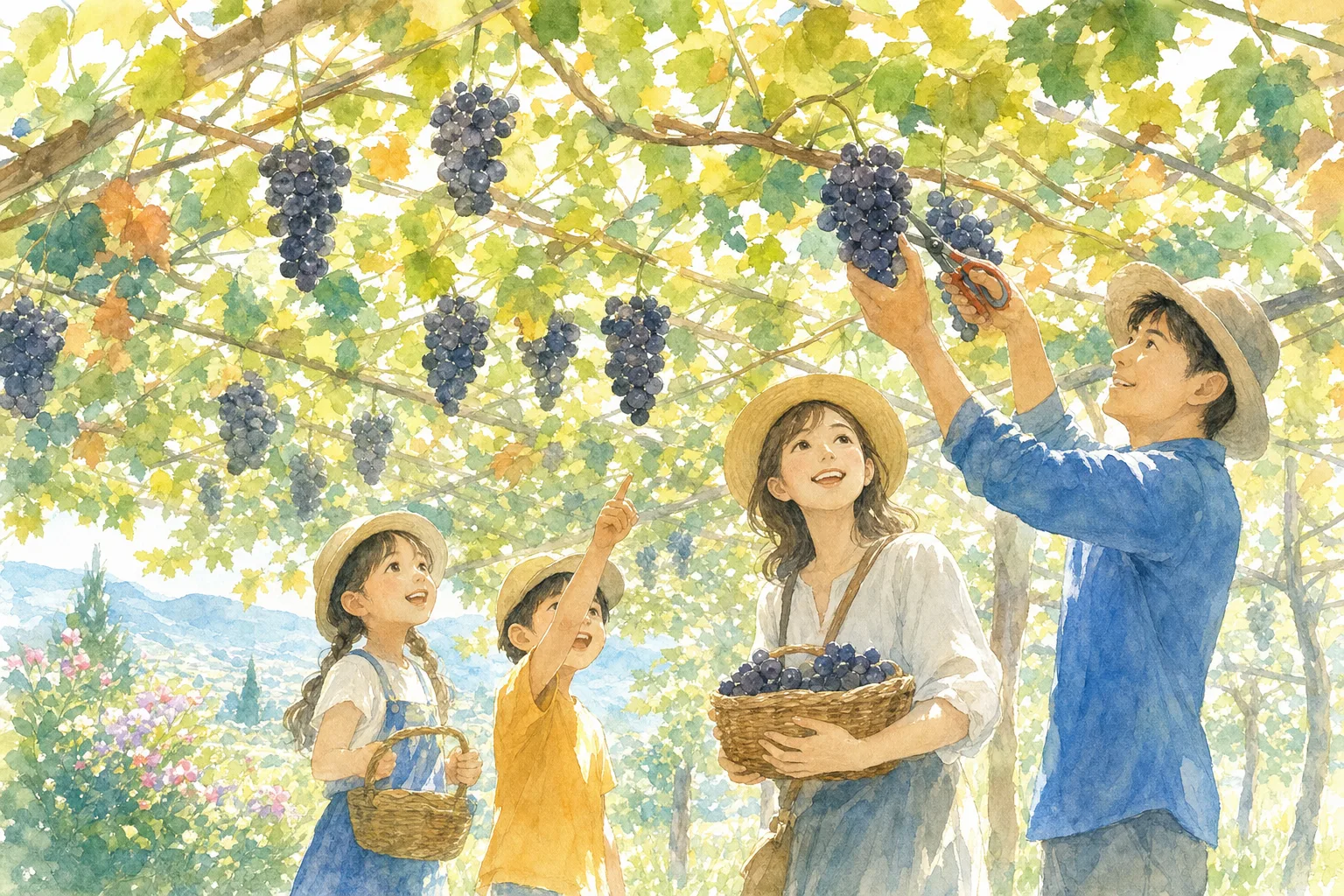 2026年 小川園(ぶどう狩り)の味覚狩り 1日満喫コース