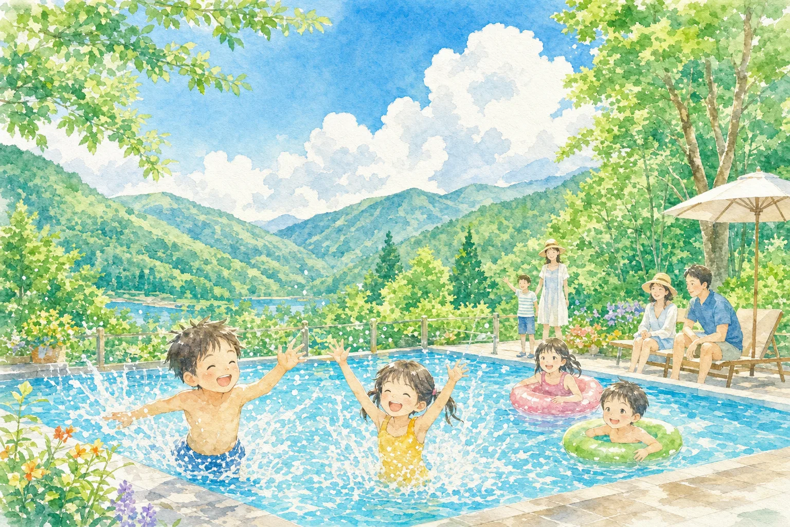 2026年 青梅市東原公園水泳場 1日満喫コース