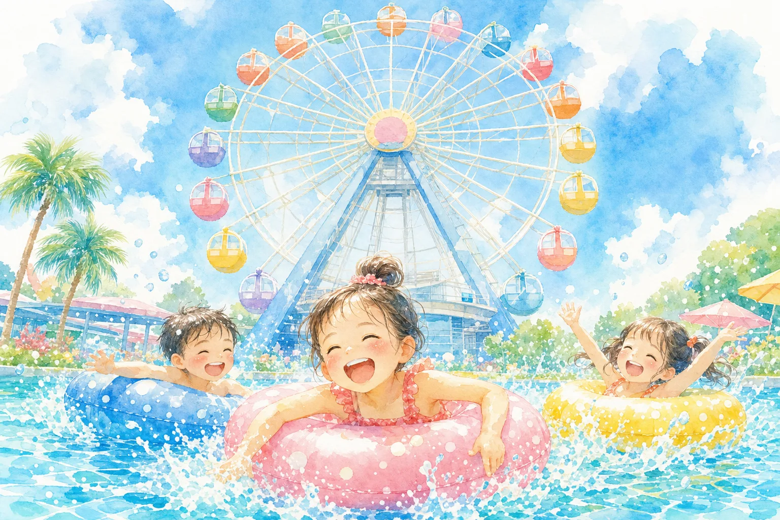 2026年 森とリスの遊園地 メルヘン村 プール 1日満喫コース