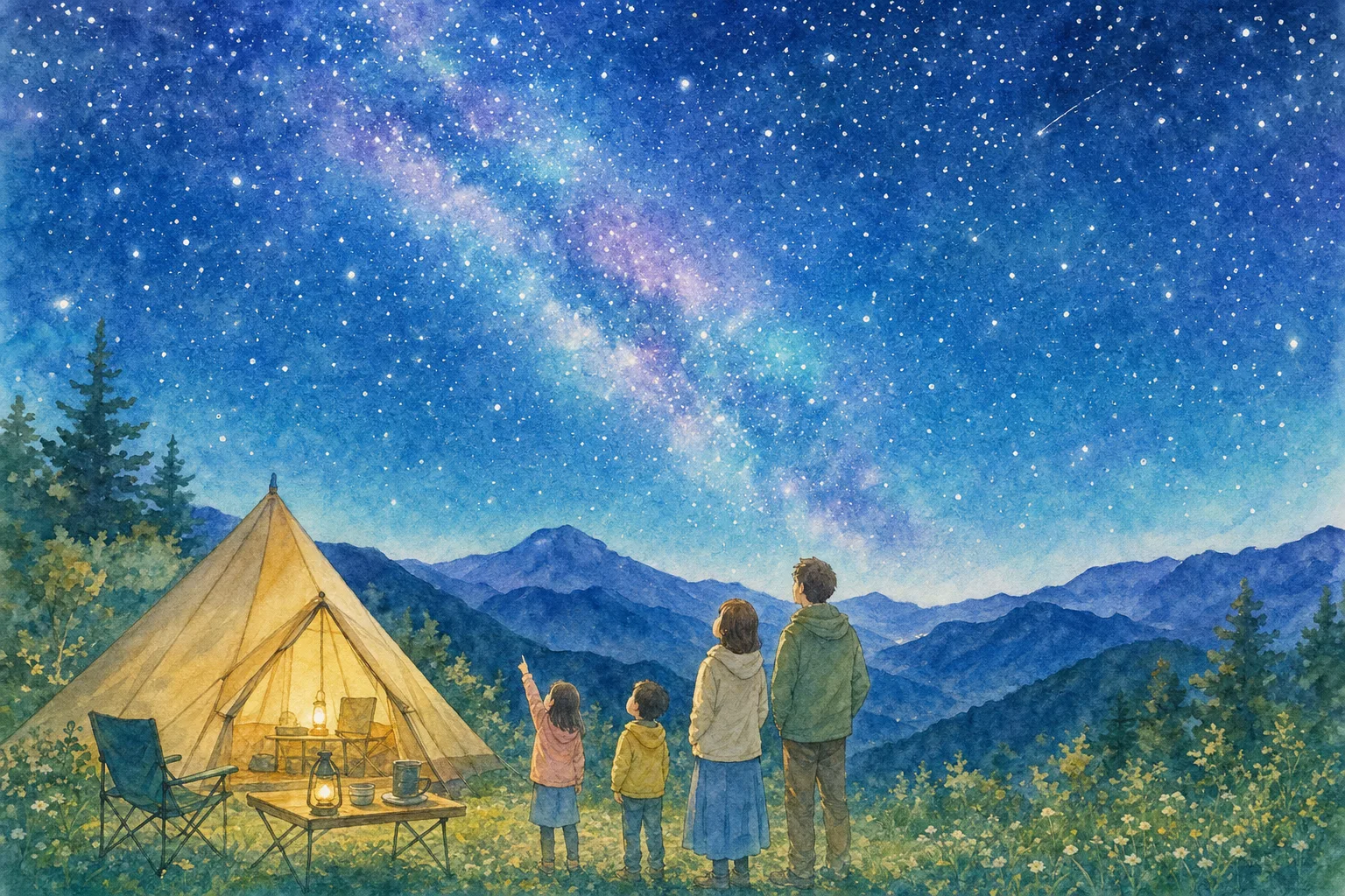 2026年 めいほう高原キャンプ場の星空 1日満喫コース