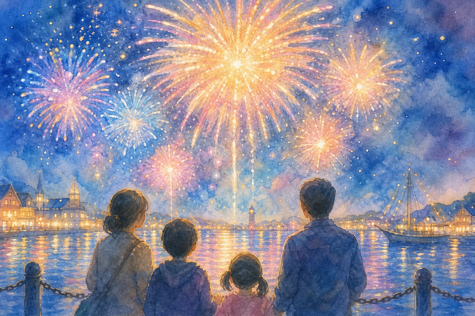 笠岡港まつり花火大会 会場(笠岡港)