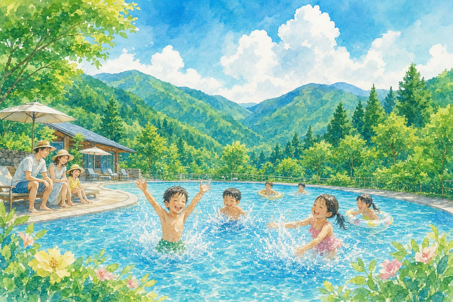 2026年 温井水泳プール 1日満喫コース