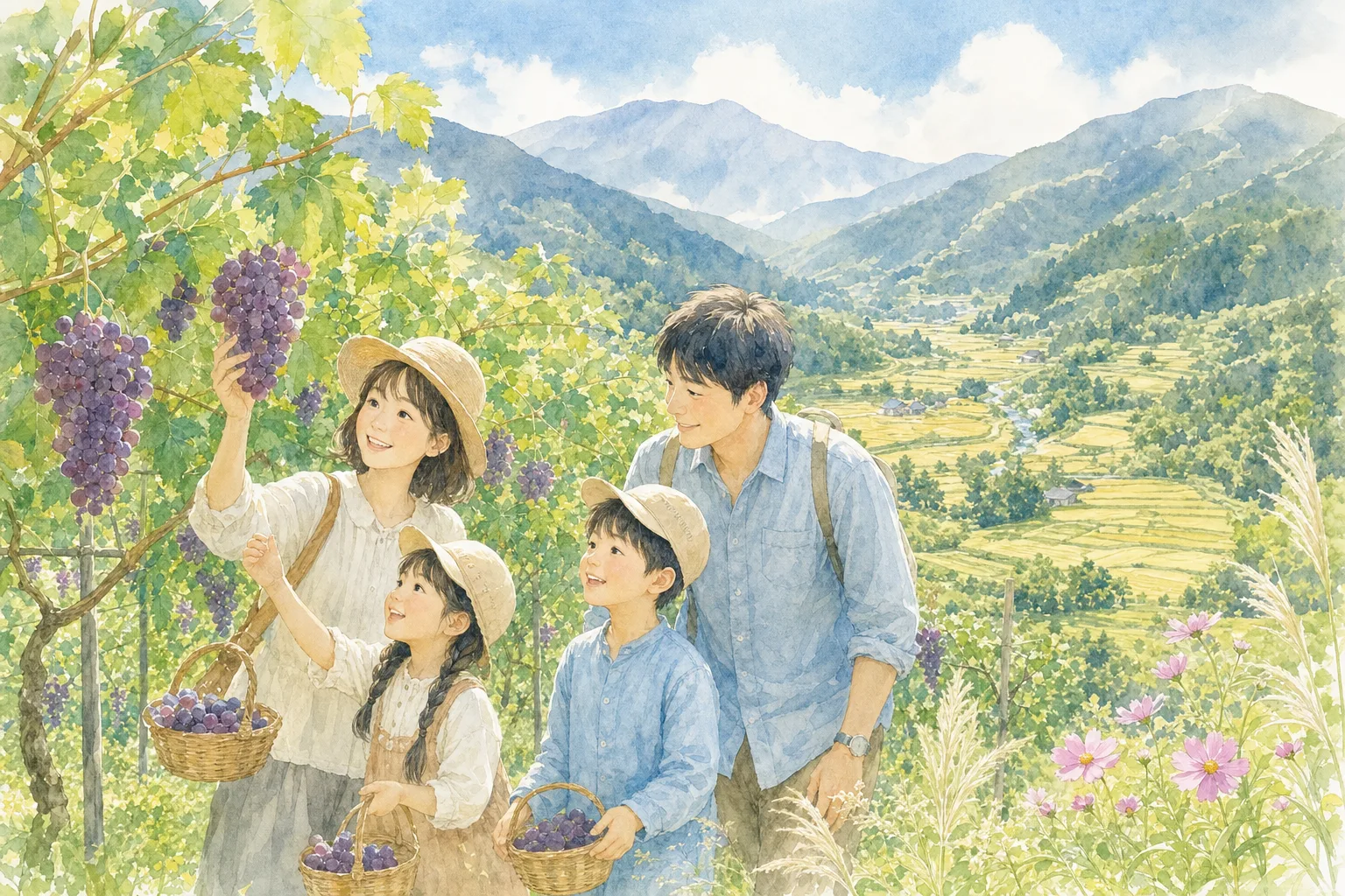 2026年 川源ぶどう園の味覚狩り 1日満喫コース