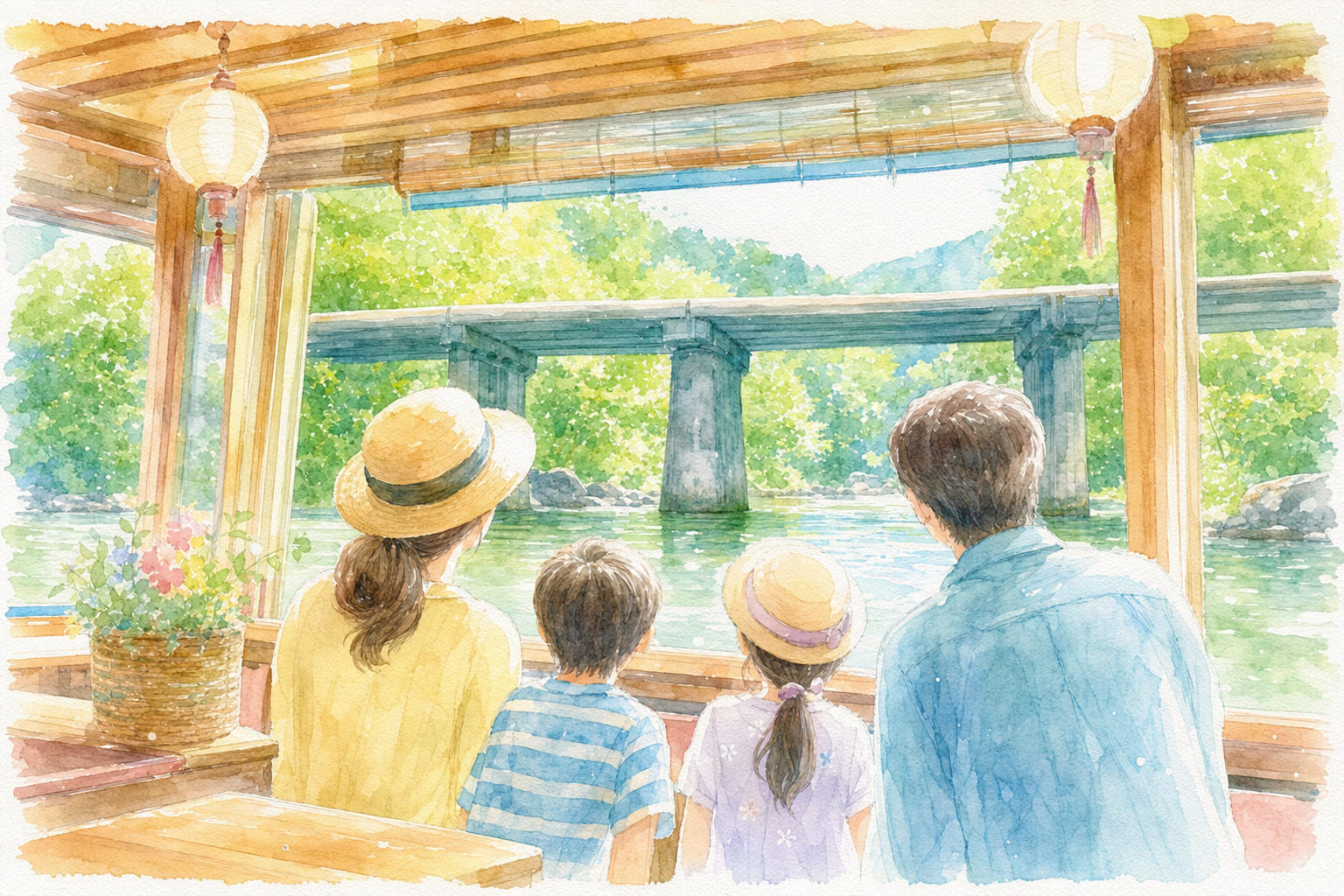 屋形船 四万十の碧