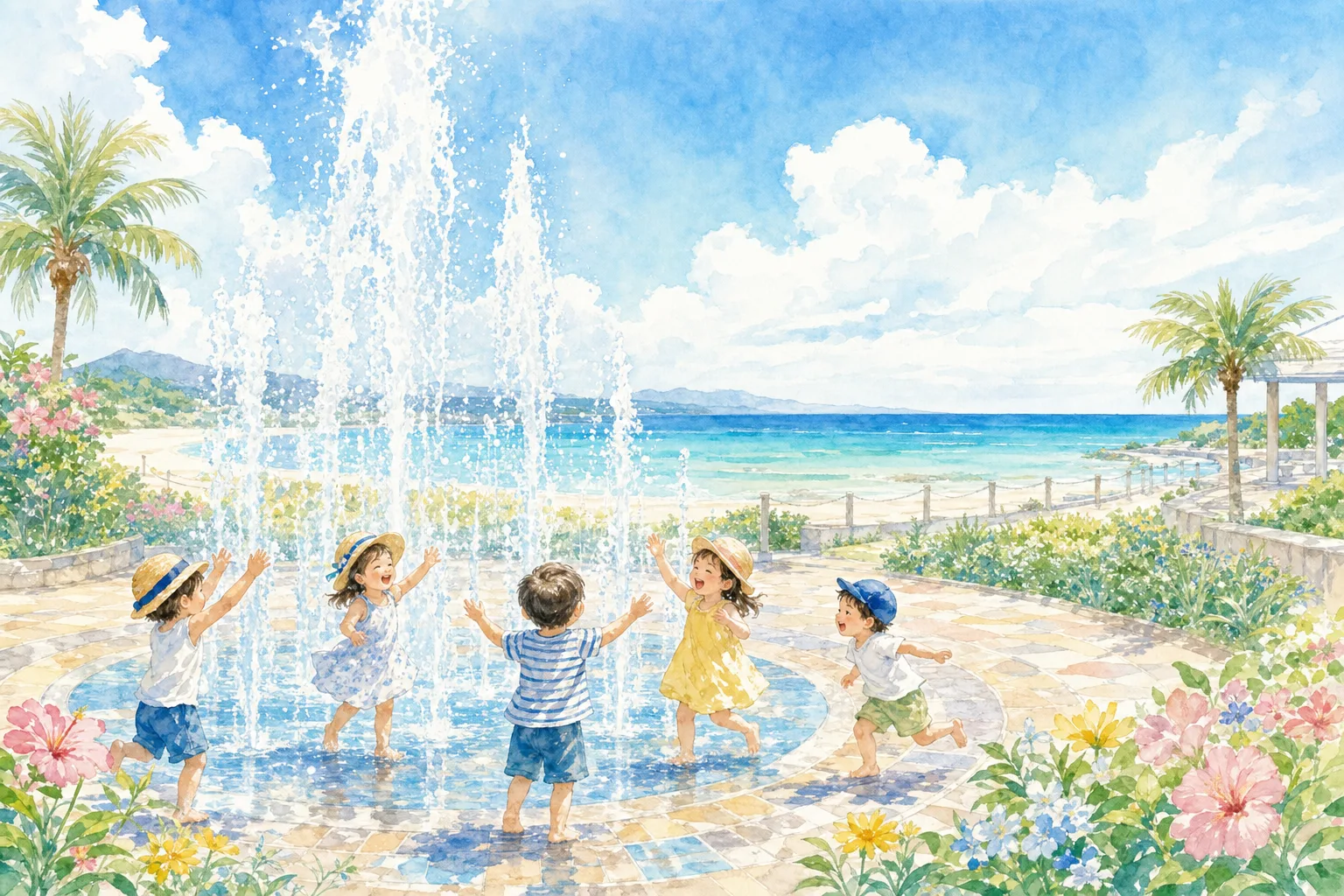 2026年 海の公園 なぎさ広場の噴水 1日満喫コース