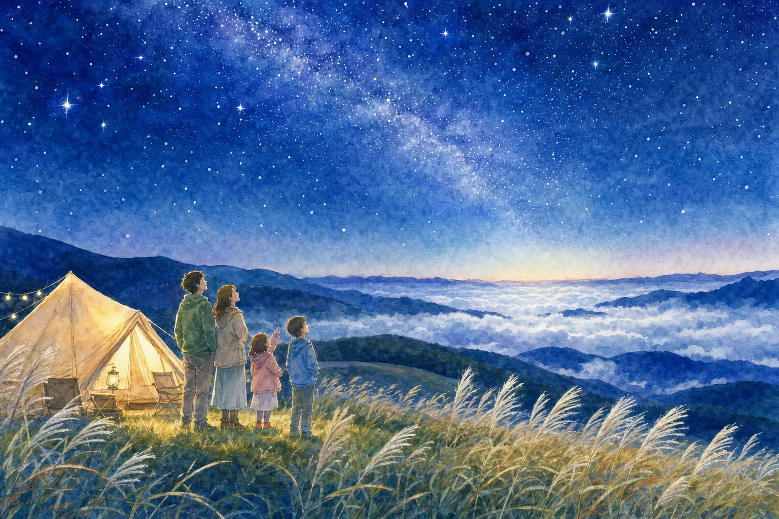 2026年 生石高原キャンプ場の星空 1日満喫コース