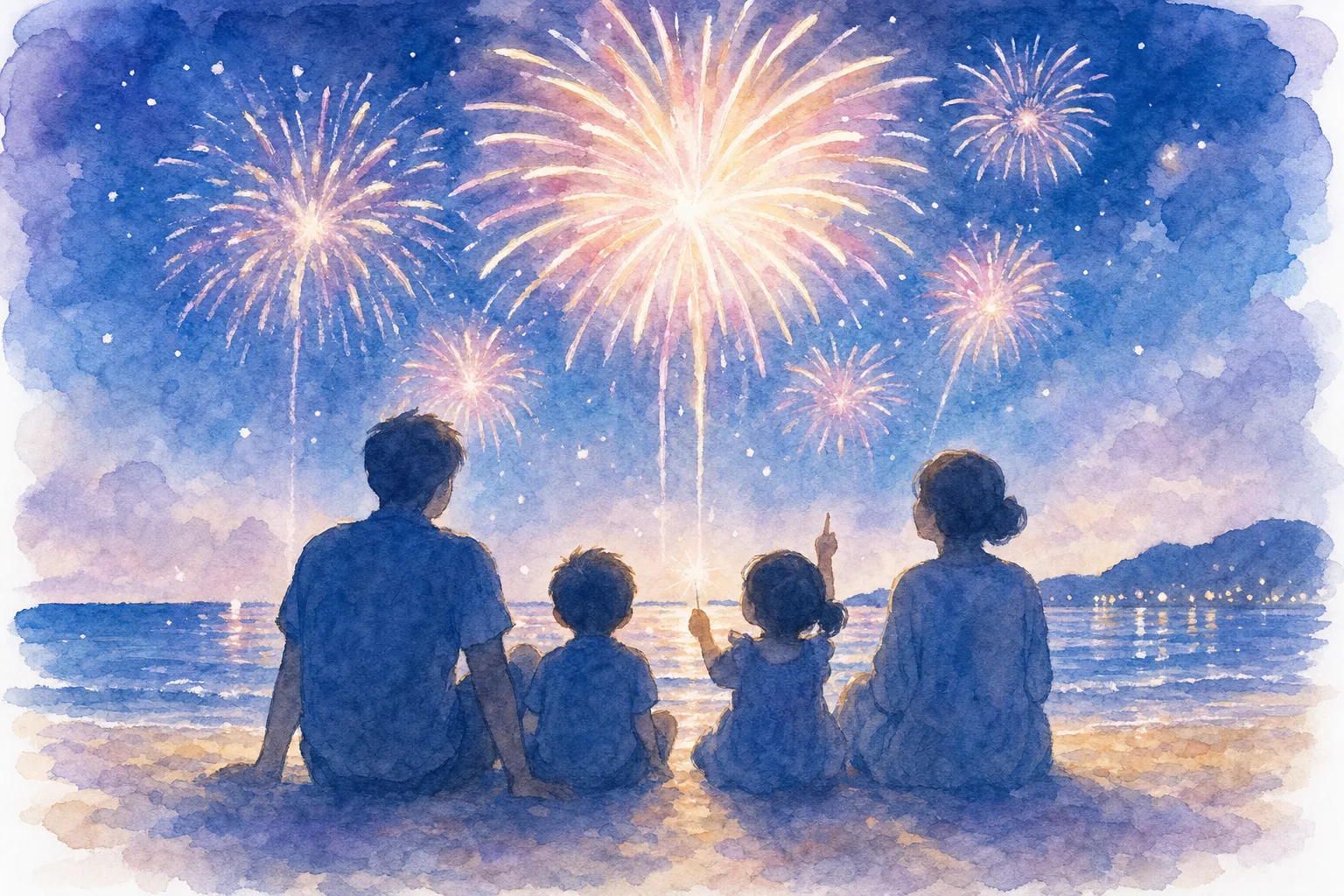 はしかみいちご煮祭り マリンフェスタ花火大会 会場(小舟渡海岸)