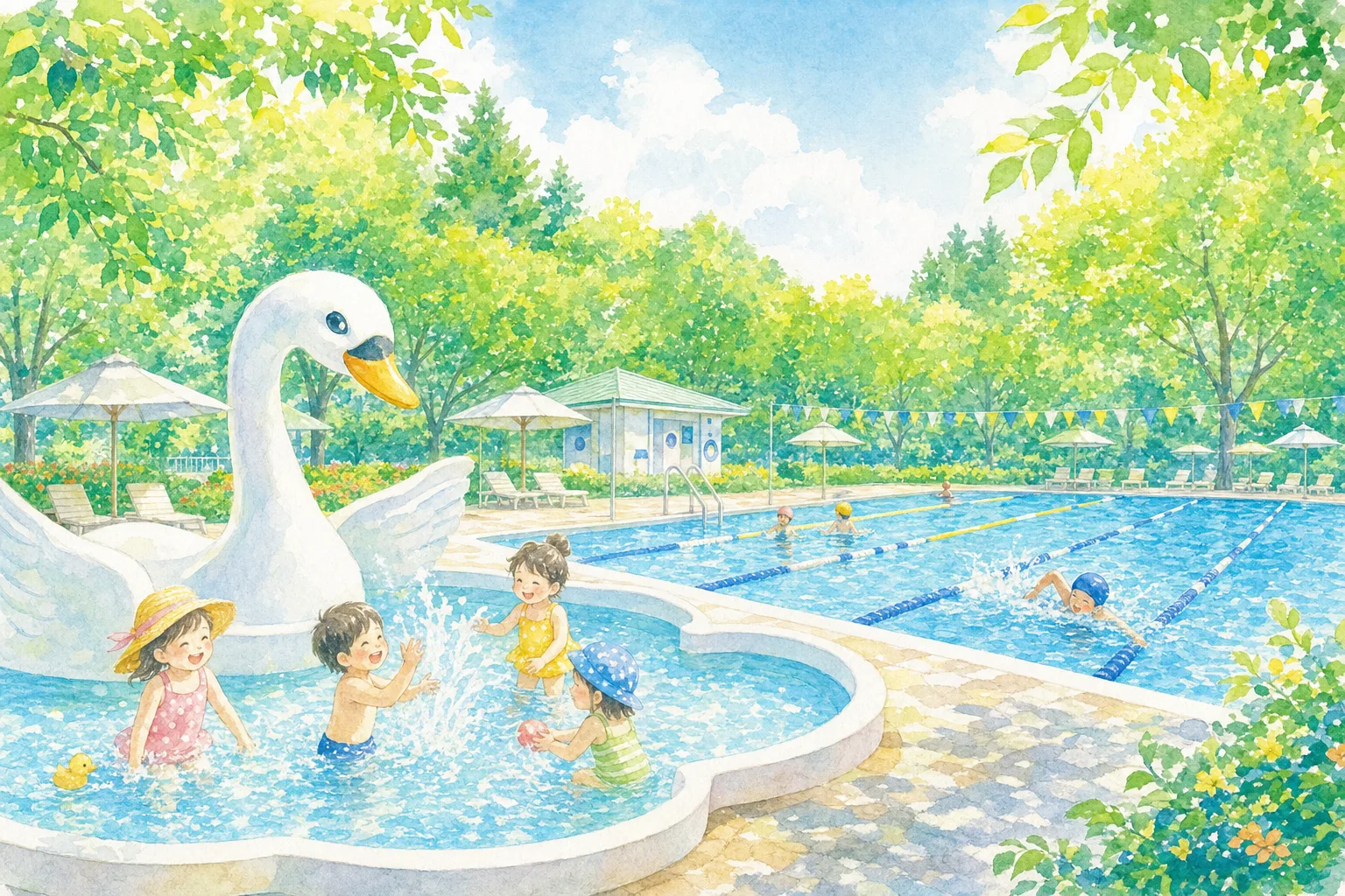 2026年 県立三ツ池公園プール 1日満喫コース