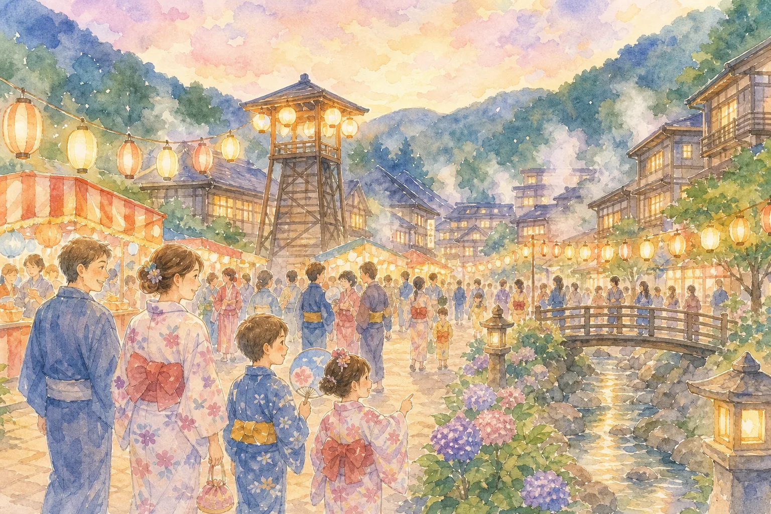 洞川温泉一帯 大峯山洞川温泉行者まつり会場