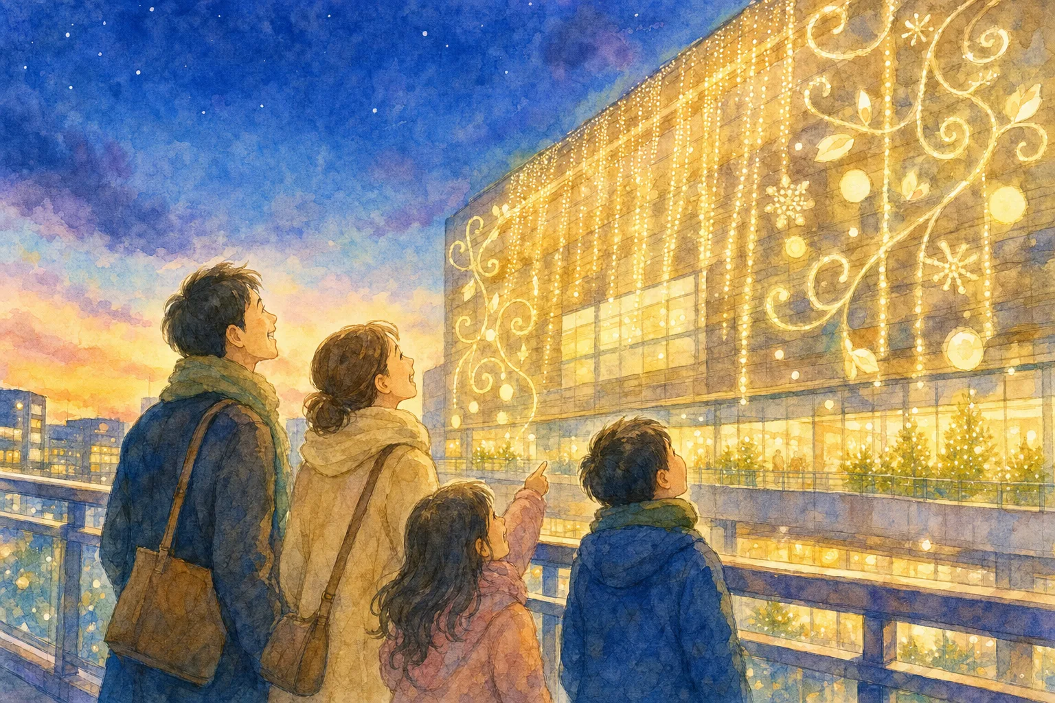 2026年 橋本駅ビル「ミウィ」壁面イルミネーション 1日満喫コース