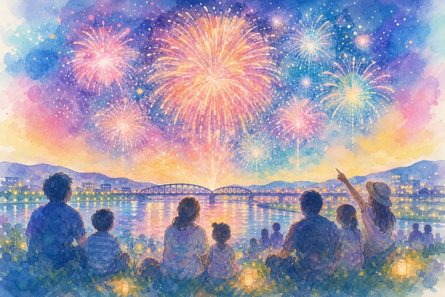 天竜川・三峰川合流点(伊那まつり花火会場)
