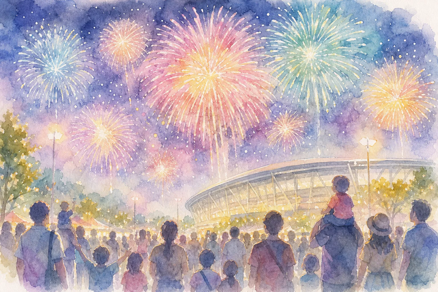 川南町運動公園陸上競技場(トロントロン花火大会会場)