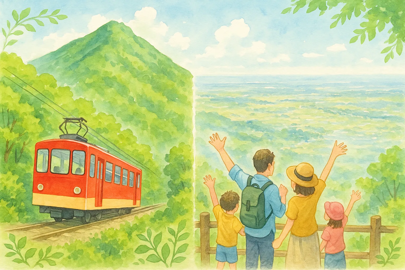 筑波山 ケーブルカーで山頂絶景へ