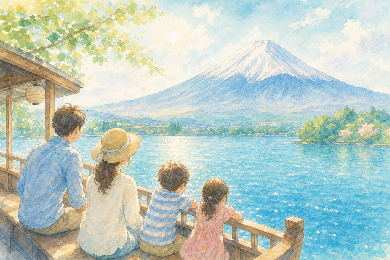 河口湖遊覧船 天晴