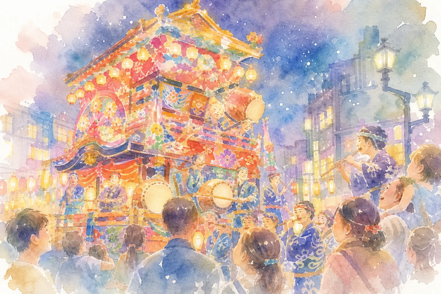 八戸三社大祭 中心街山車行列会場