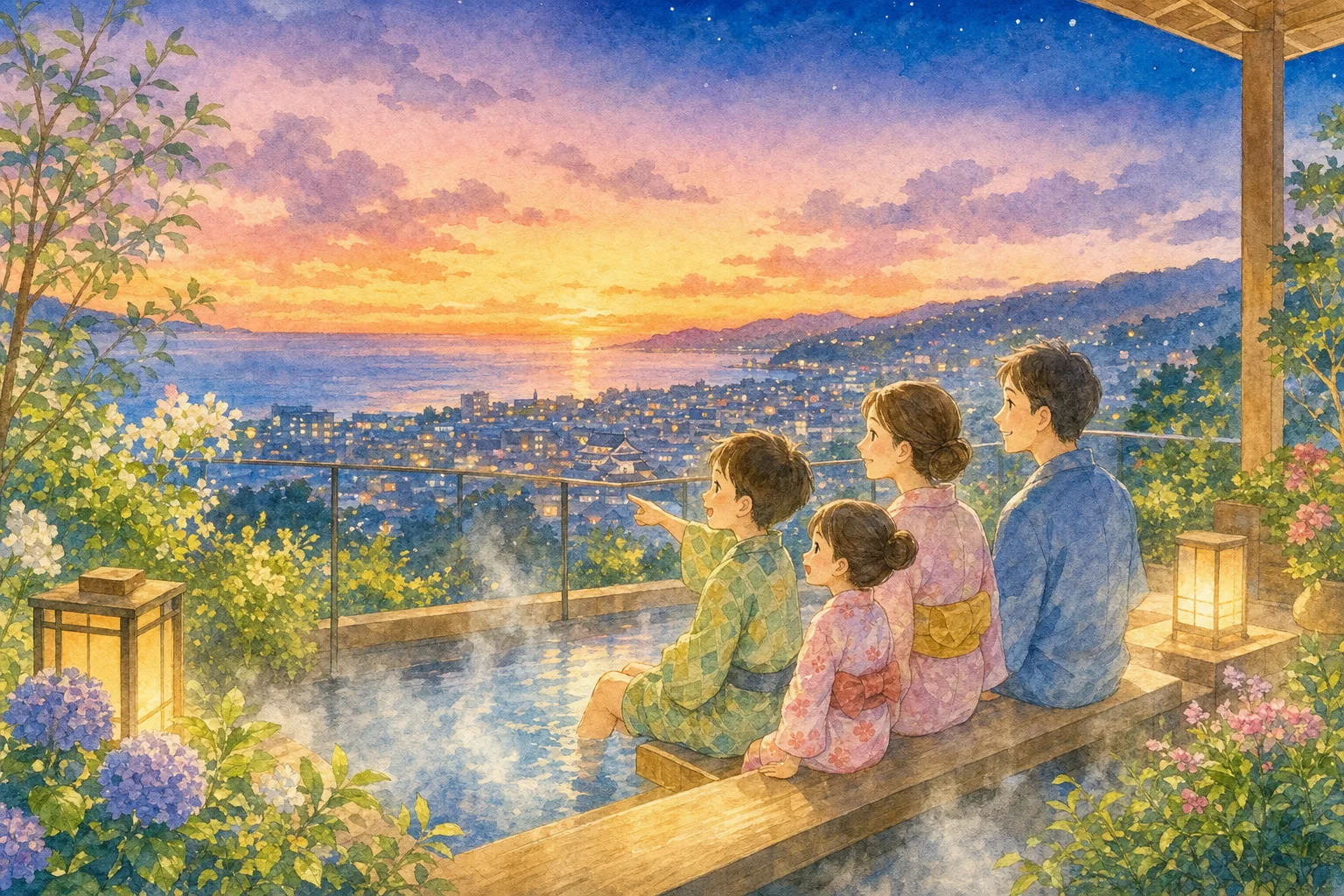 2026年 ミナカ小田原 展望足湯庭園の夜景 1日満喫コース