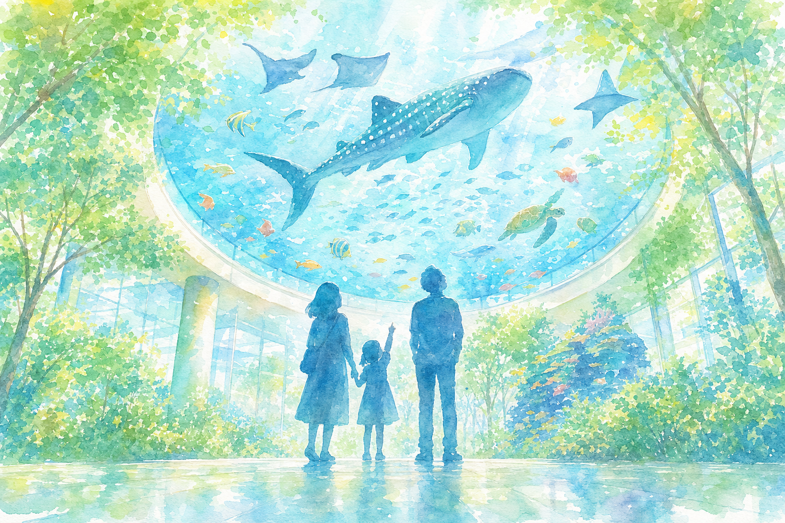 山梨県立富士湧水の里水族館 森の中の水族館