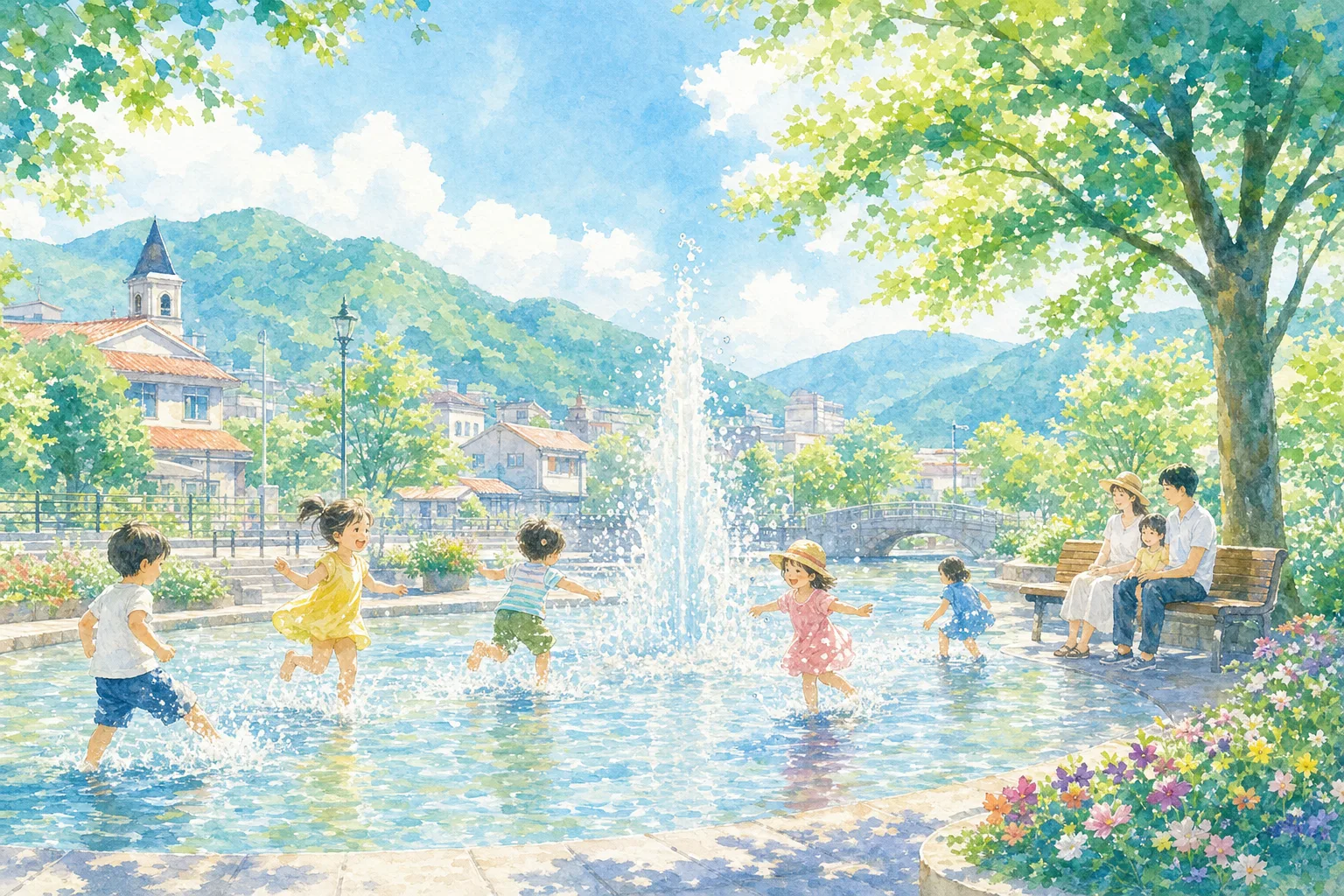 2026年 ポッポ公園 噴水のある浅い水辺 1日満喫コース