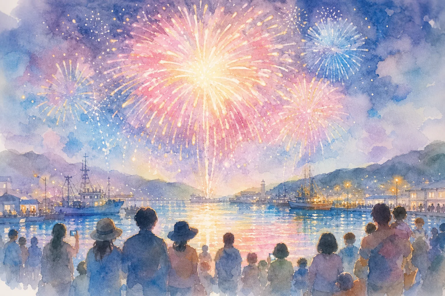 八幡浜港(みなと花火大会会場)
