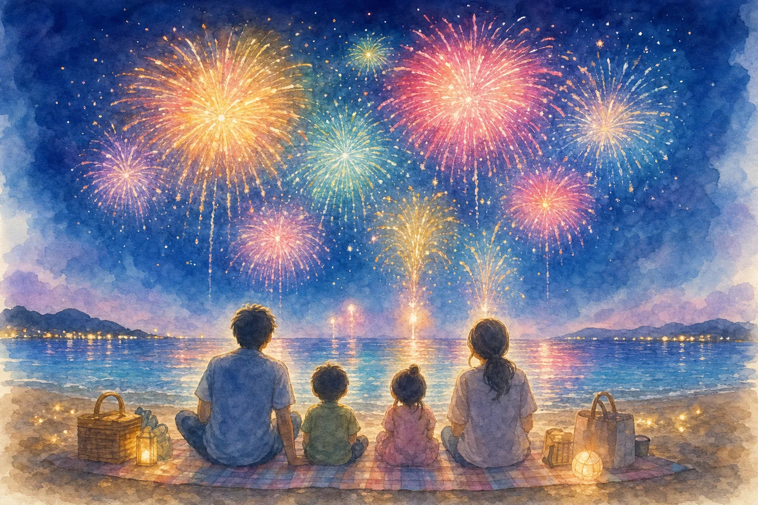 宇佐美海岸(宇佐美夏まつり海上花火大会会場)