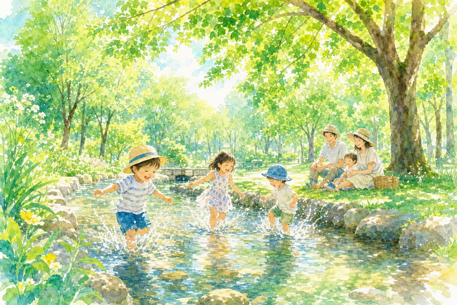 2026年 中浦ヒメサユリ森林公園 水遊びの水路 1日満喫コース