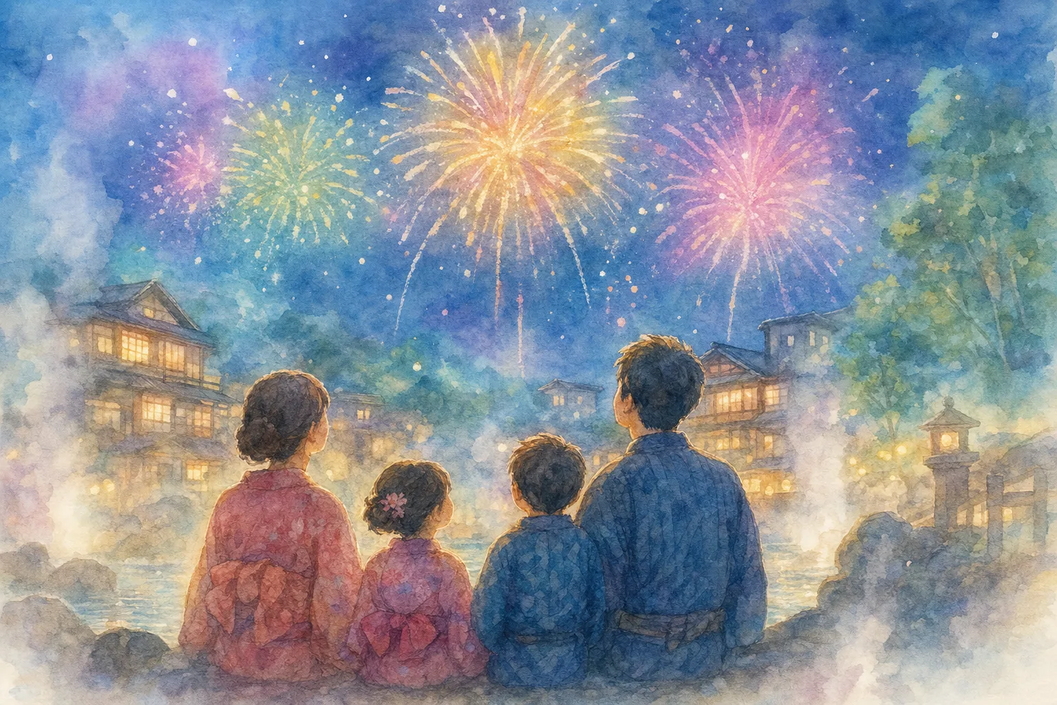 大湯温泉夏まつり 鹿角花火大会会場(鹿角市十和田大湯)