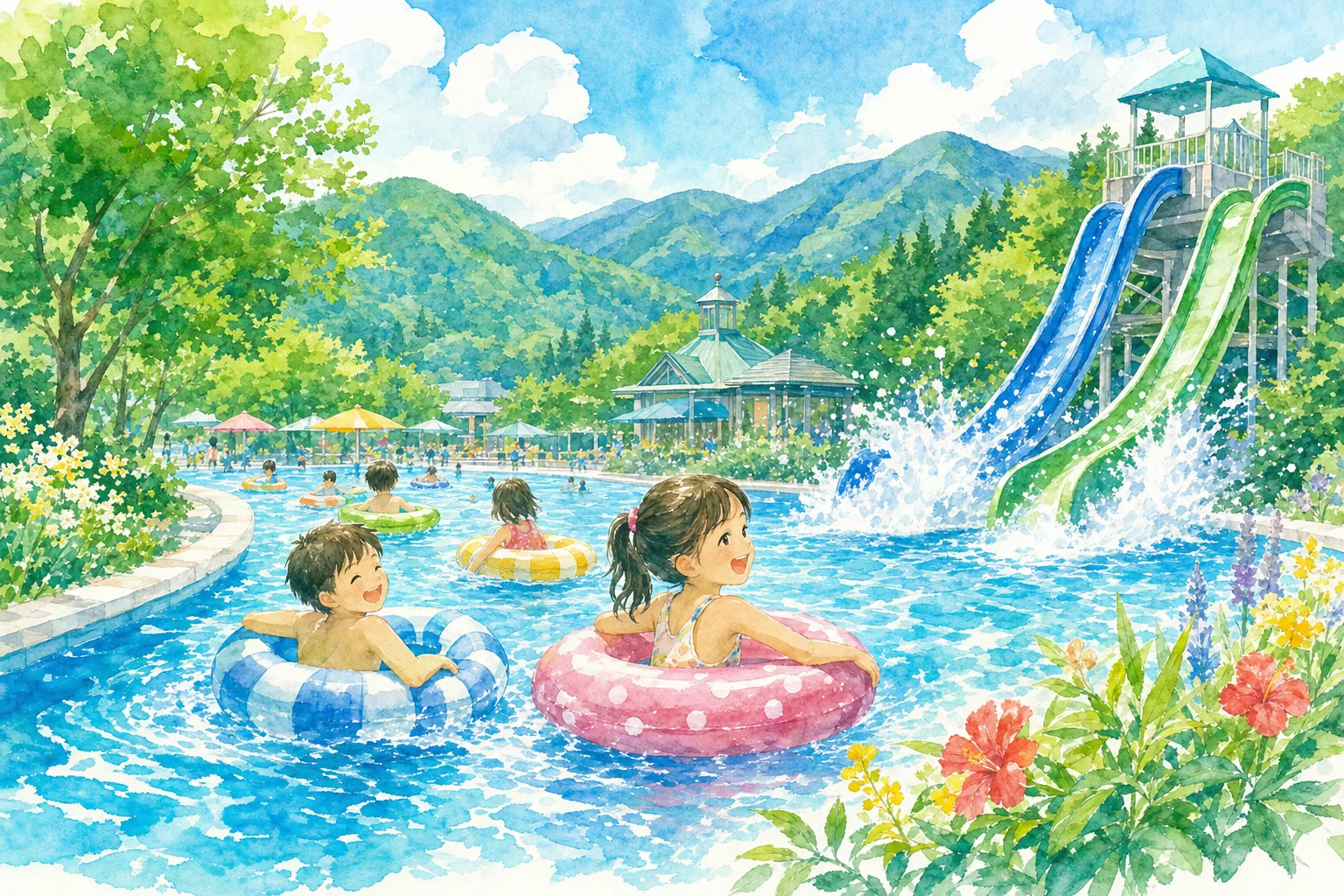2026年 スインピア矢祭 屋外プール 1日満喫コース