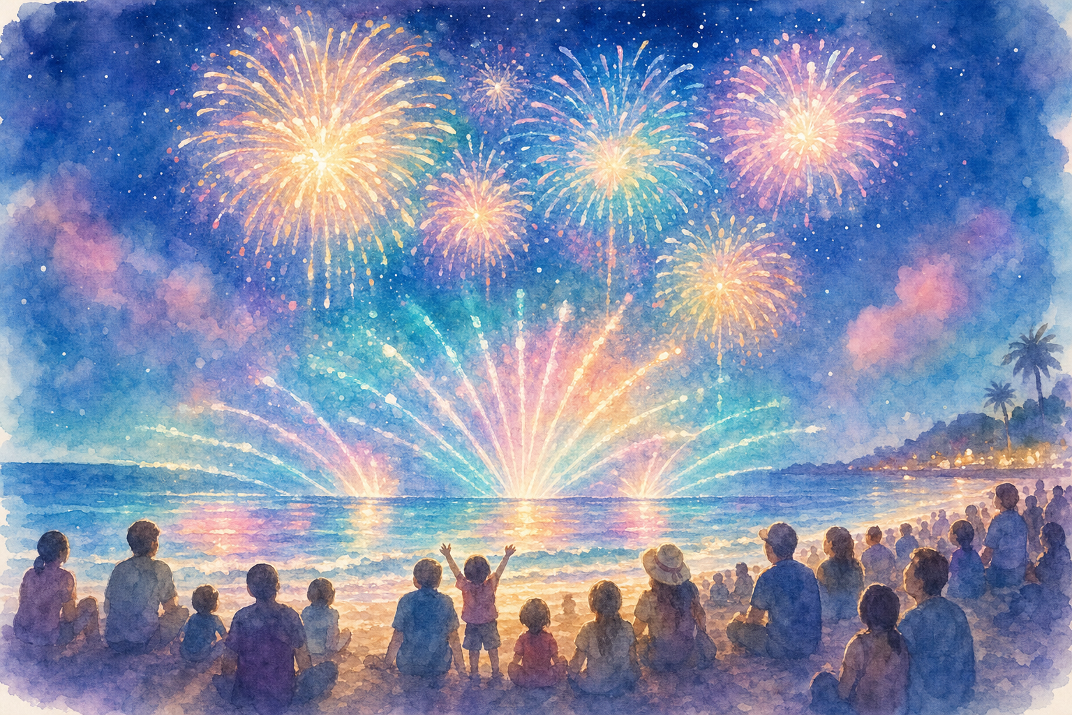 三浦海岸納涼まつり花火大会(三浦海岸沖)