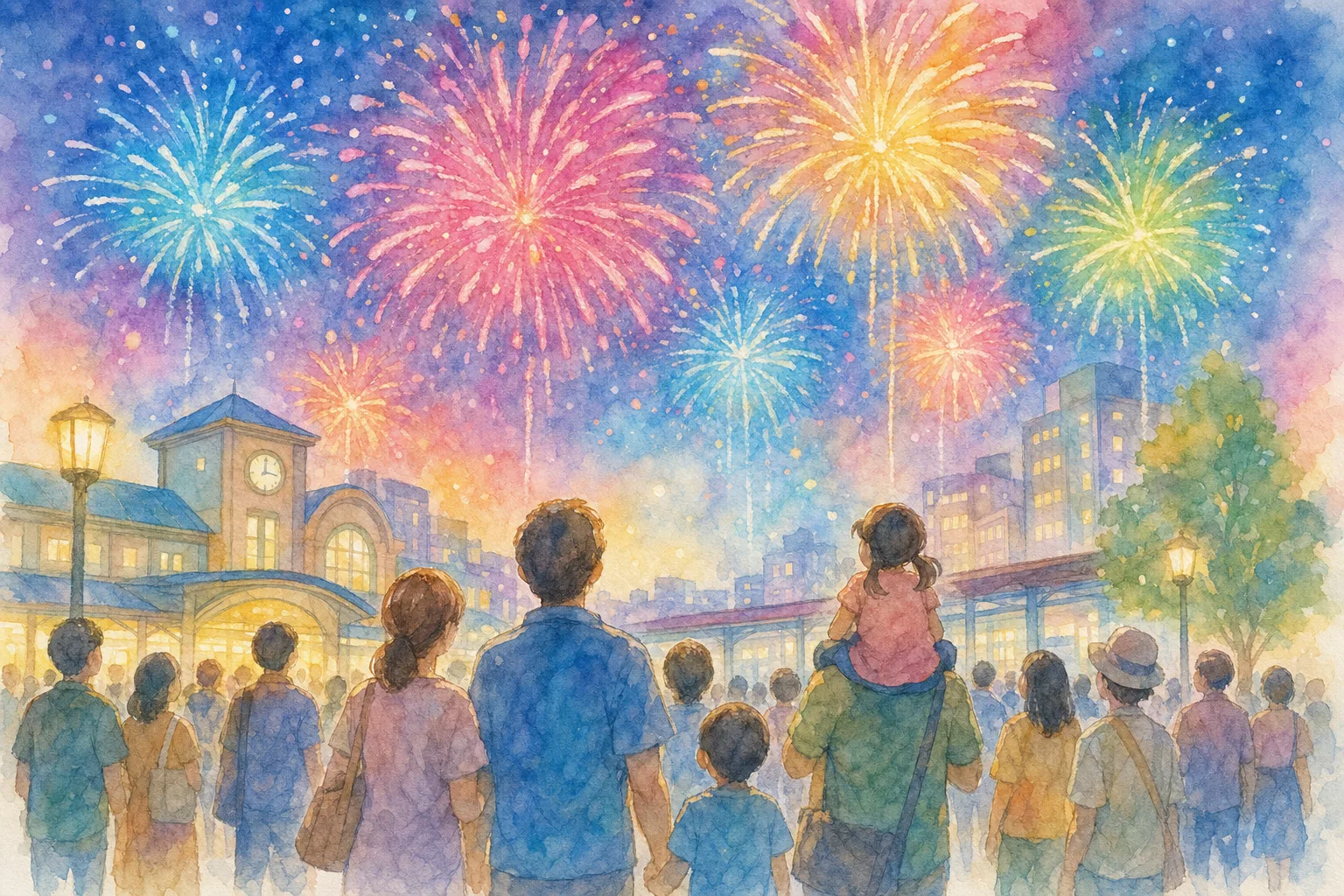 よこがわ夏まつり花火会場(横川町中ノ・大隅横川駅付近)
