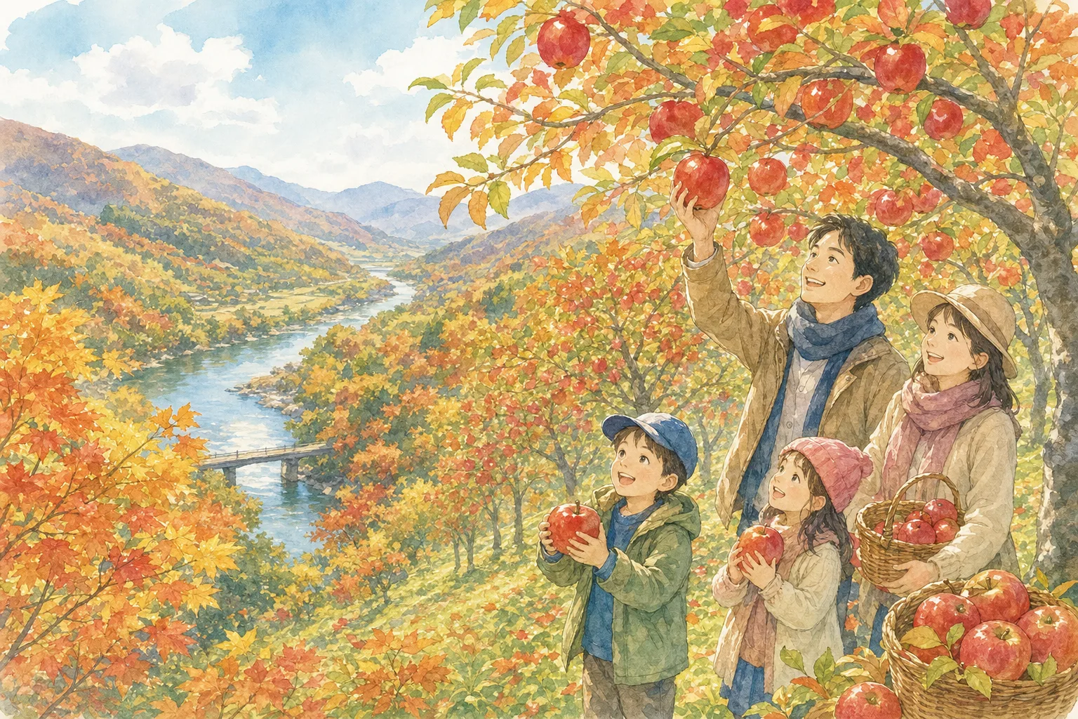 2026年 一本松観光りんご園(りんご狩り)の味覚狩り 1日満喫コース