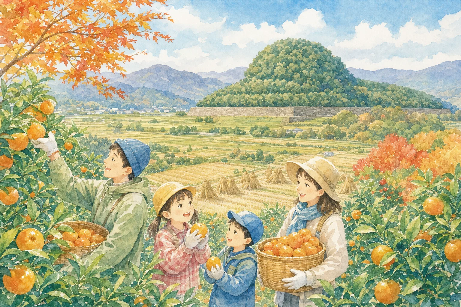2026年 山の辺の道みかん狩り組合の味覚狩り 1日満喫コース