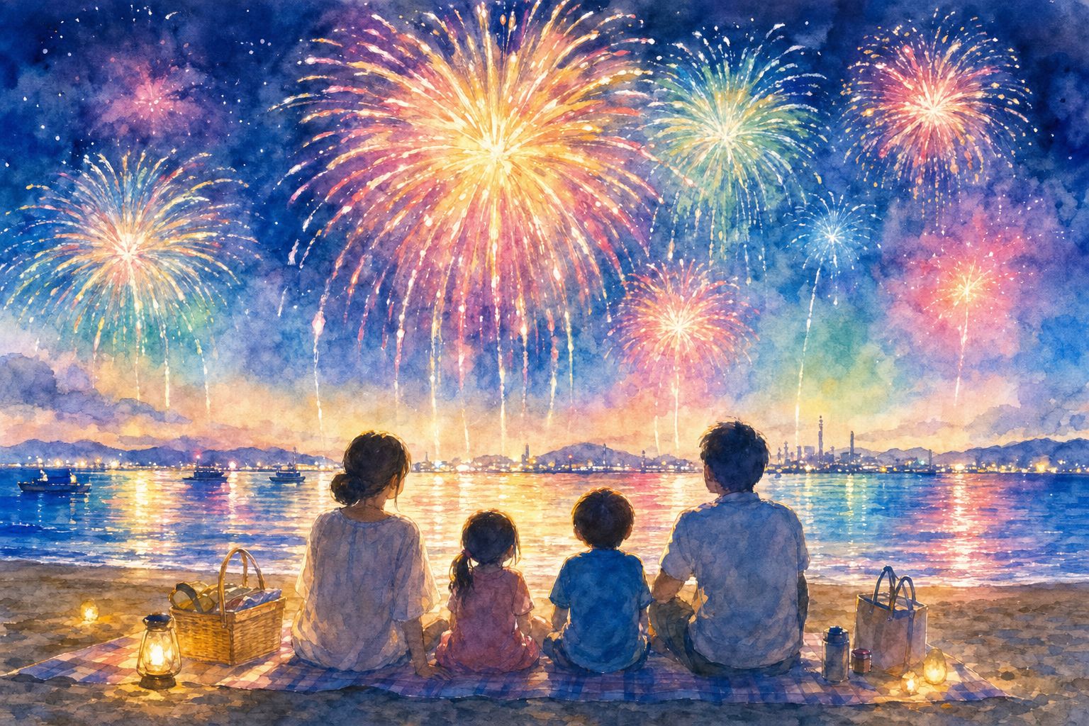 津花火大会会場(阿漕浦海岸)