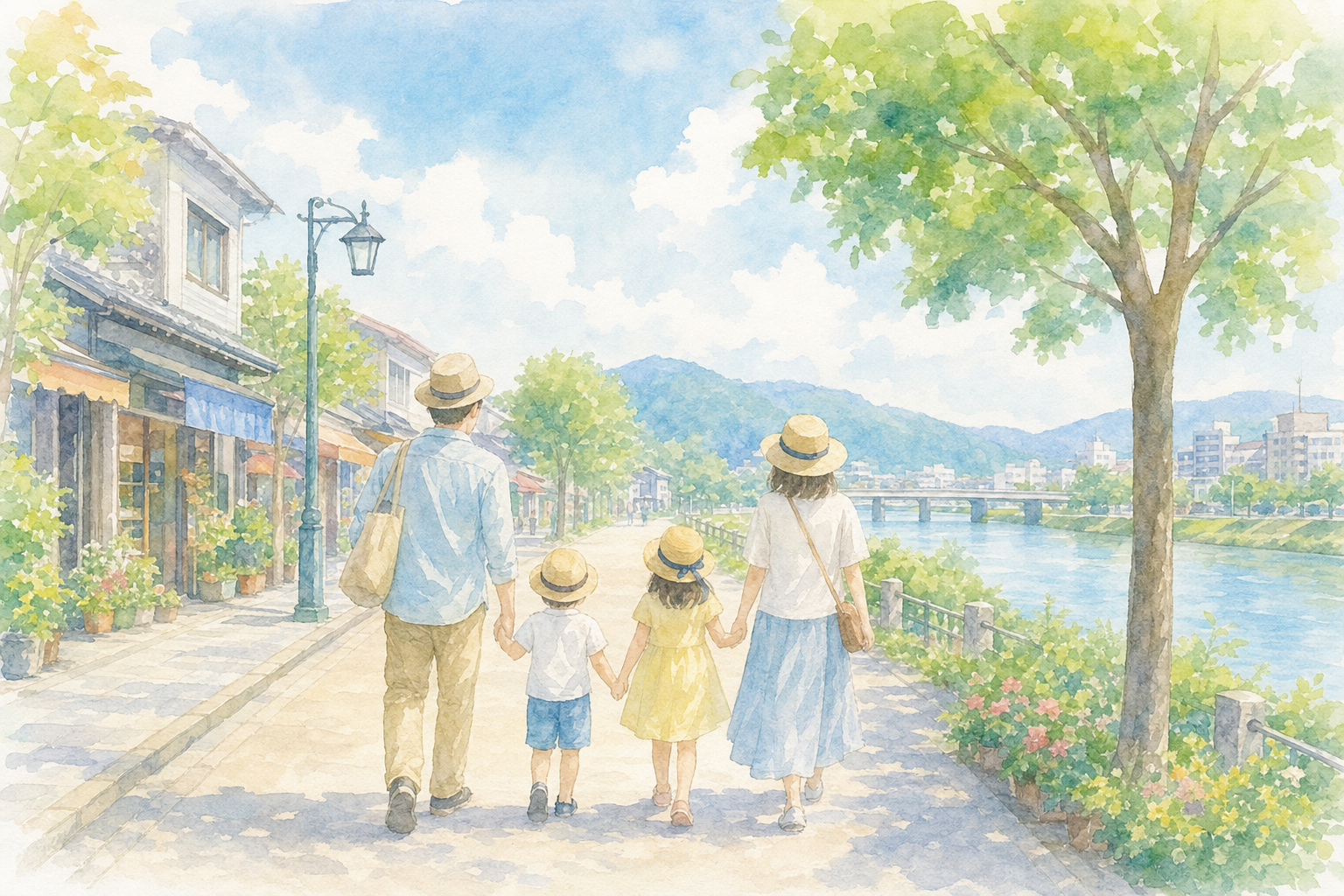 斐伊川堤防桜並木