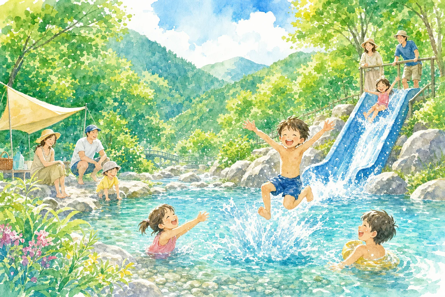 2026年 俵山七重川河川プール 1日満喫コース