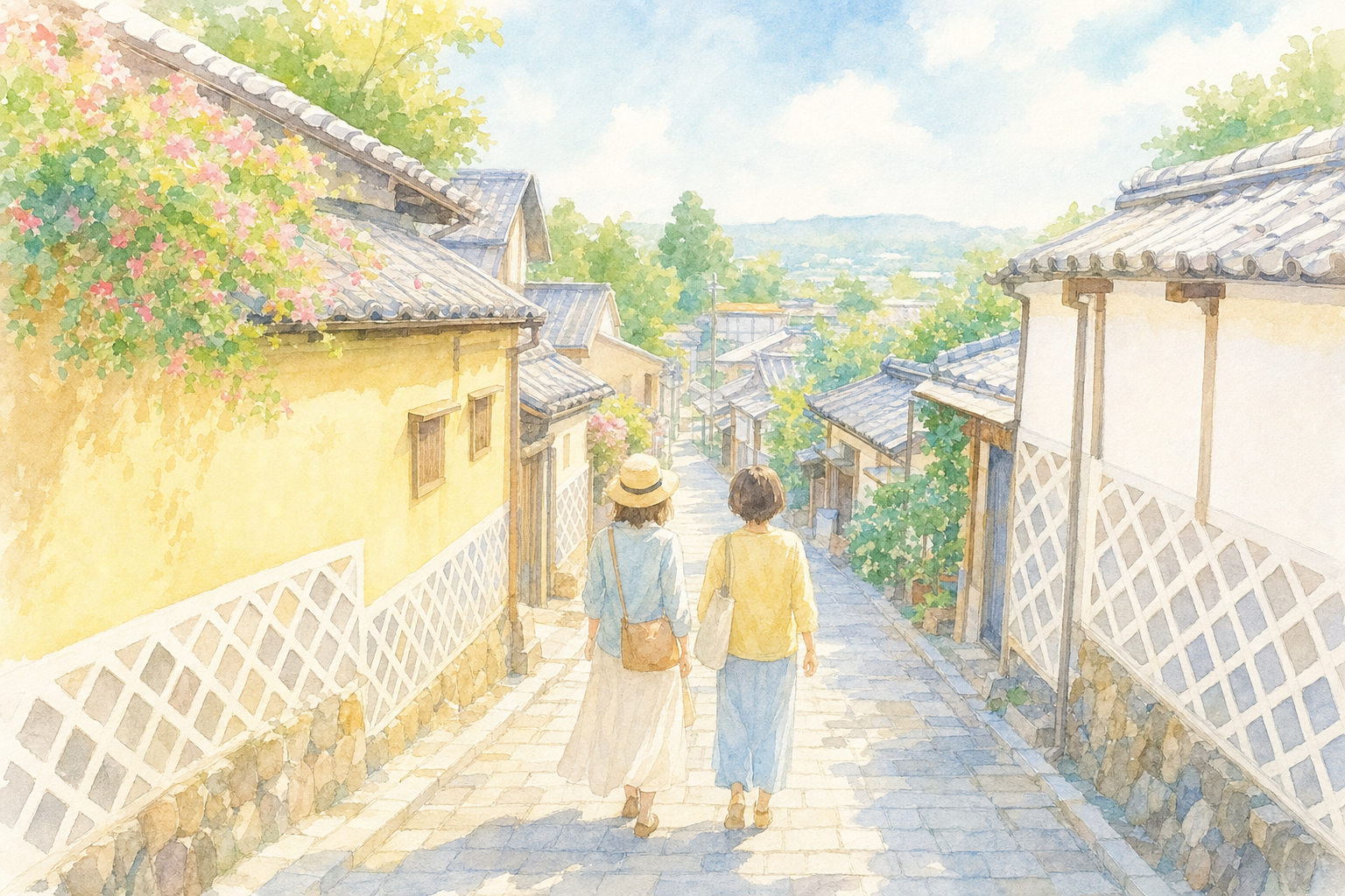 八日市・護国の町並み