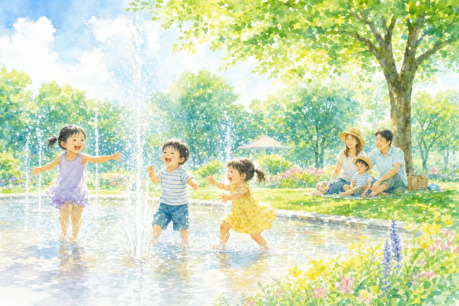 2026年 若松2丁目はらっぱ公園 噴水 1日満喫コース
