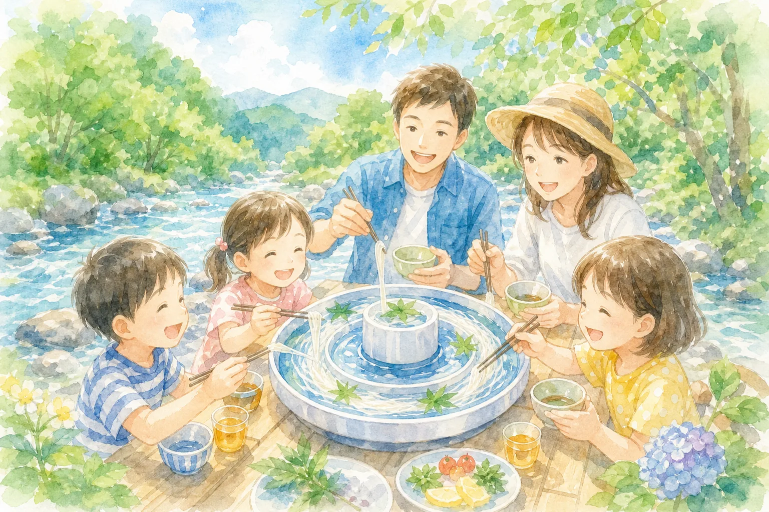 市営唐船峡そうめん流し