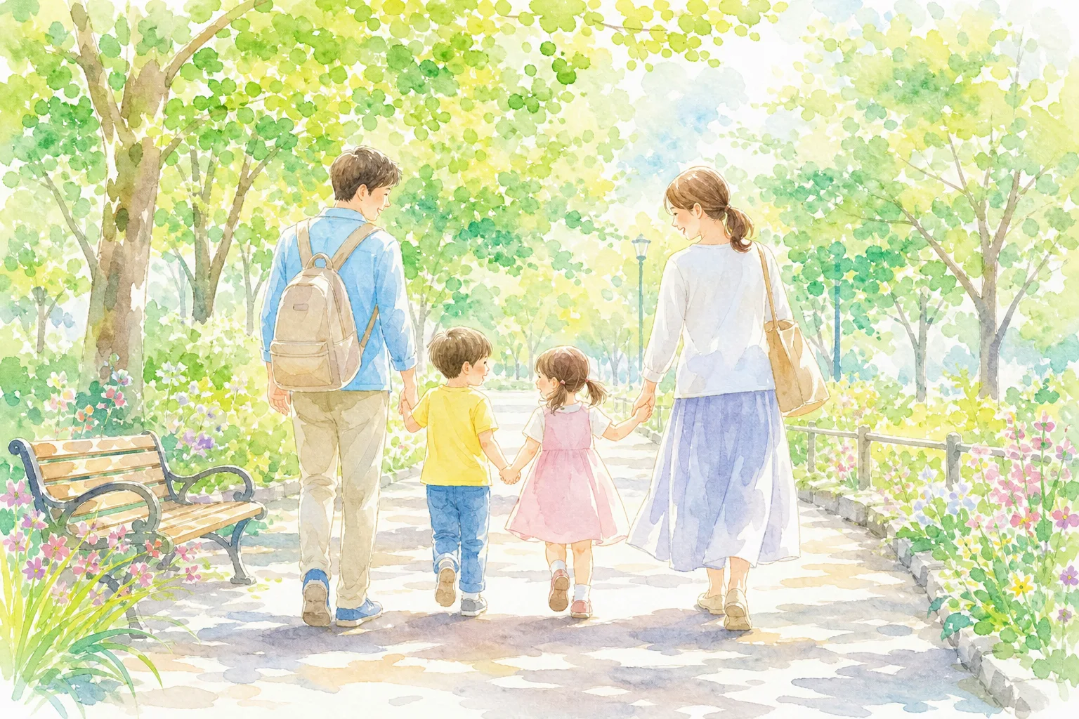 朝霞の森