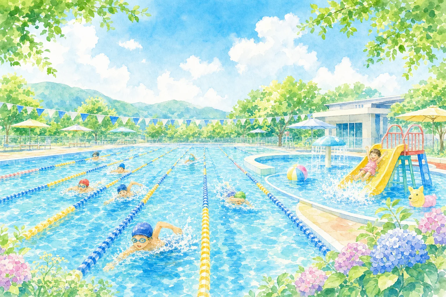 2026年 豊前市民プール 1日満喫コース