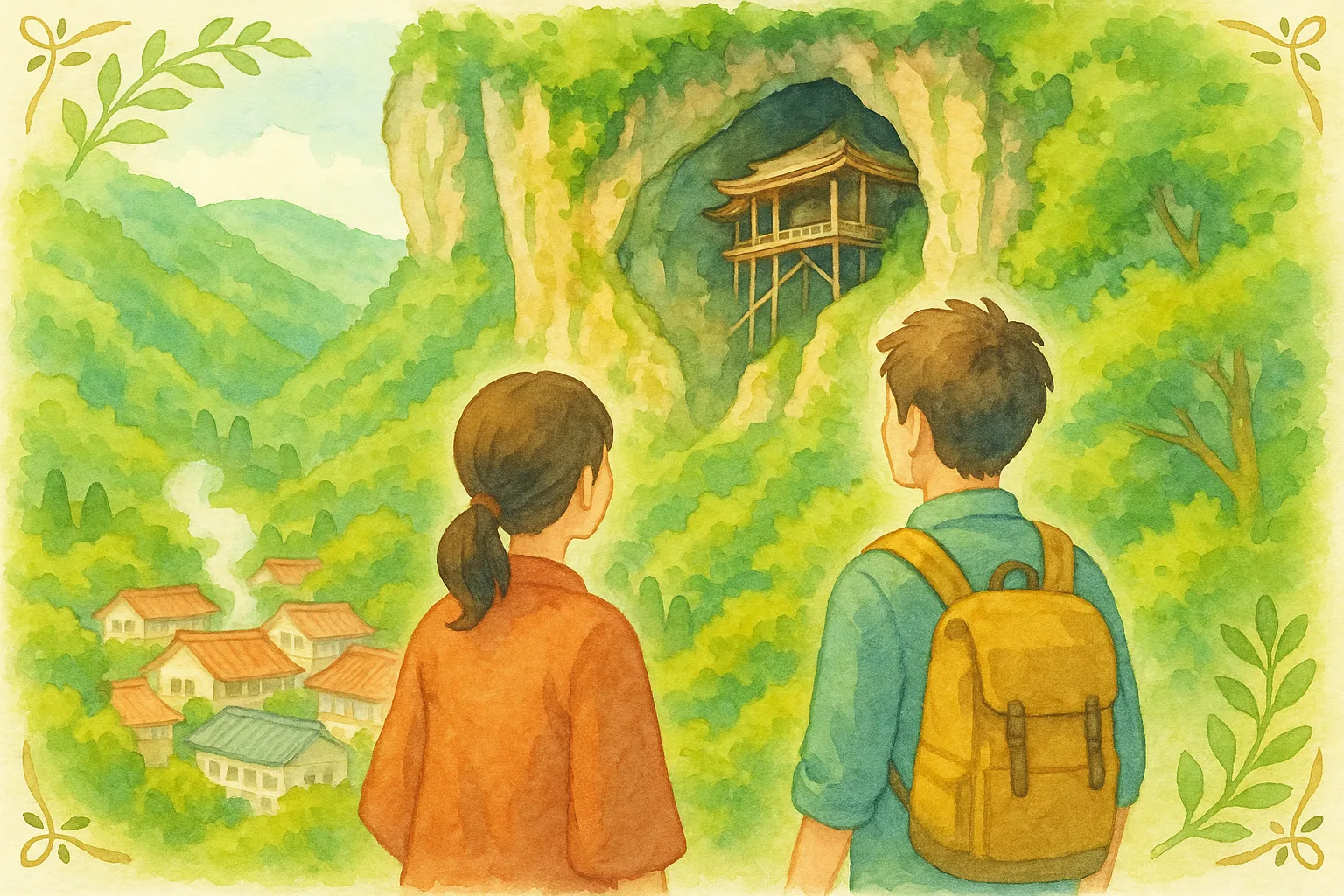 三朝 三徳山投入堂と恋谷橋 湯の街さんぽ