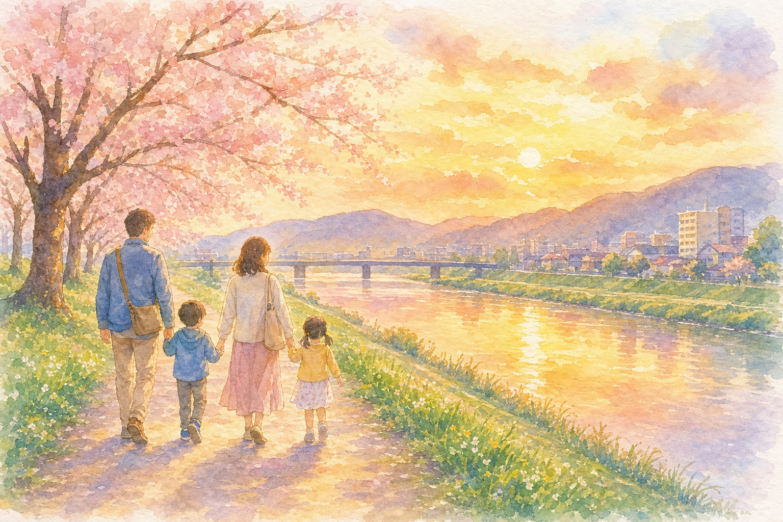 足羽川 桜並木