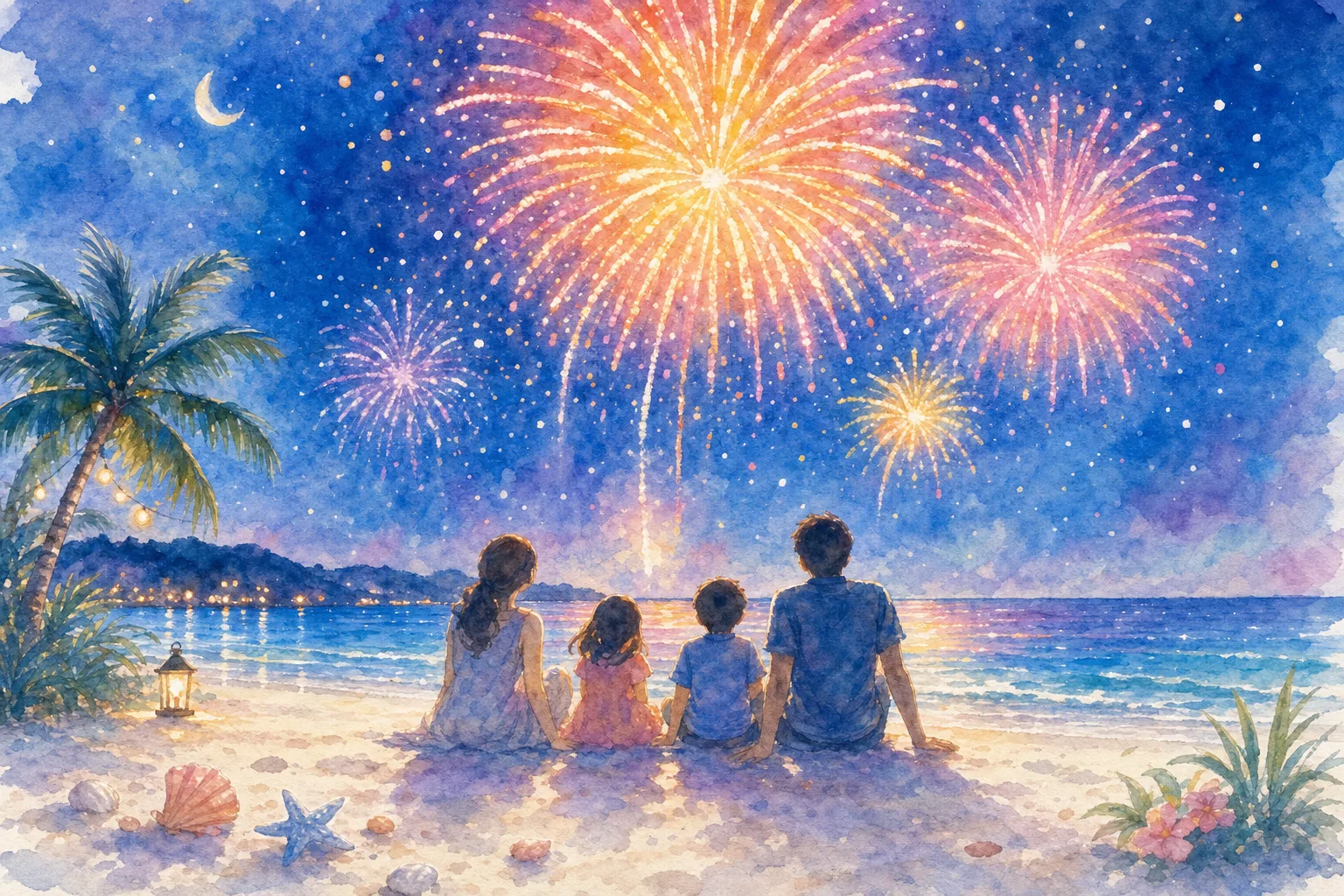 白浜海水浴場(東洋町納涼祭花火大会 会場)