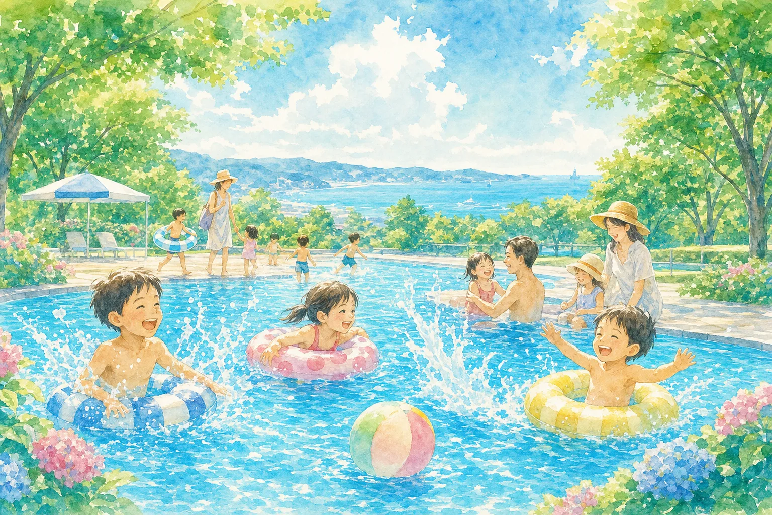 2026年 長沢村岡公園水泳プール 1日満喫コース