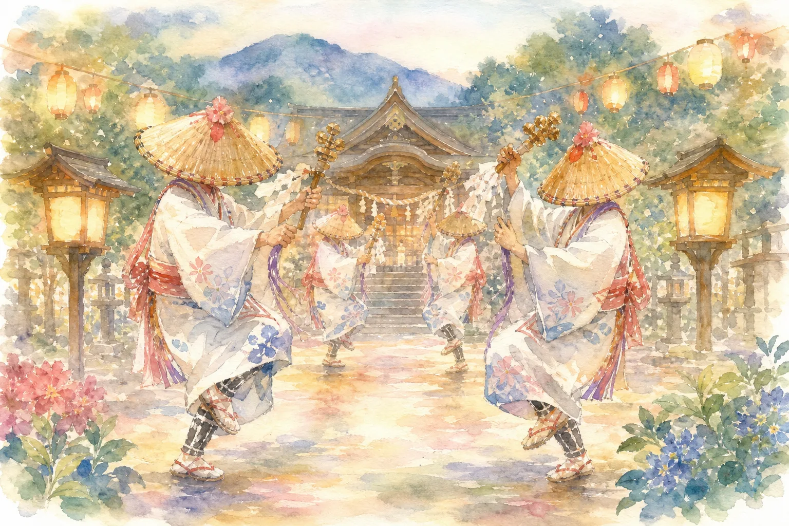 白山宮境内(こきりこ祭り会場)